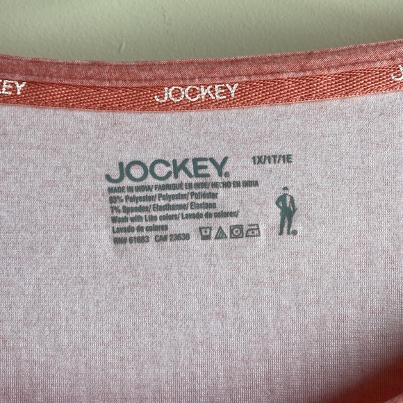 JOCKEY (1X) Soft Essentials Long Sleeve Tee Style 16841 Color 807 Rose Haze, NWT - Picture 7 of 12